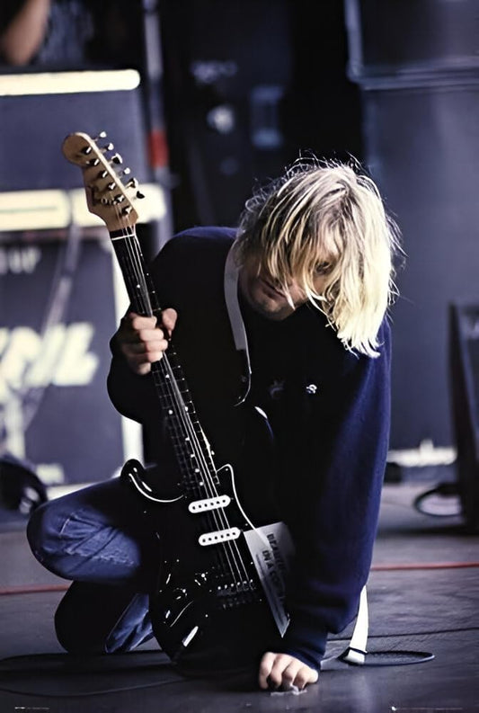 Kurt Cobain Kneeling